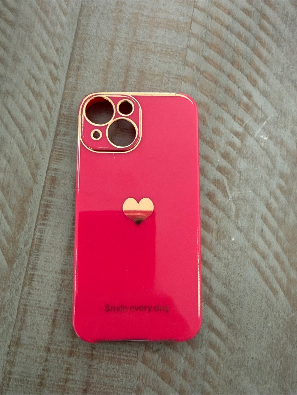 Pink Heart Camera Protective Phone Case - Fits IPhone Mini